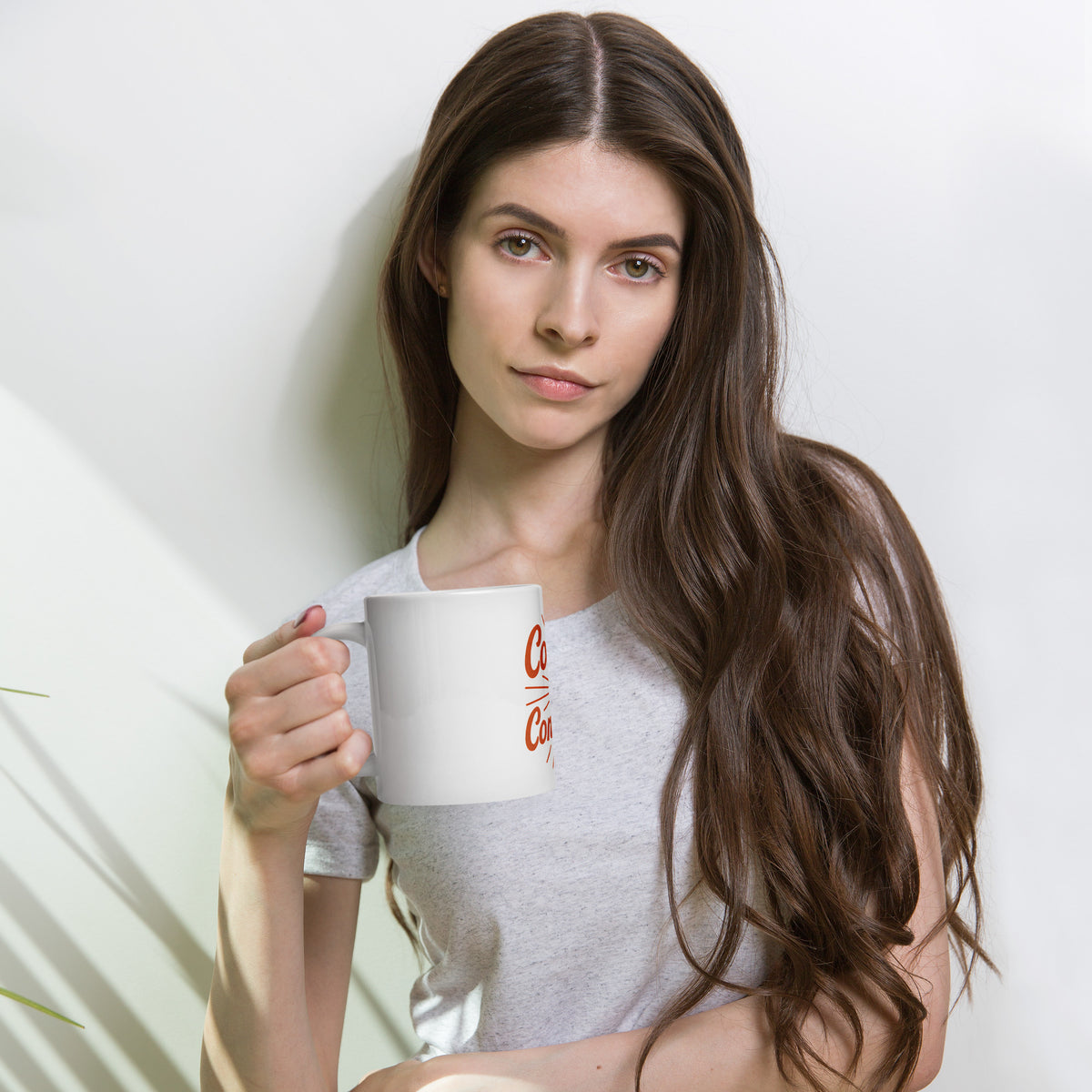 Courage is Contagious White glossy mug political activism mug Democracy First