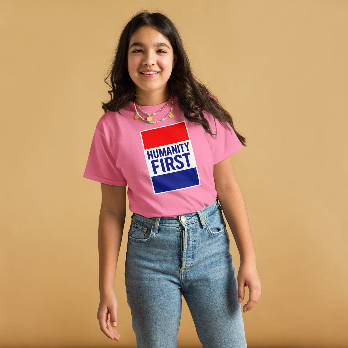Humanity First Youth classic tee political activism t-shirt Democracy First