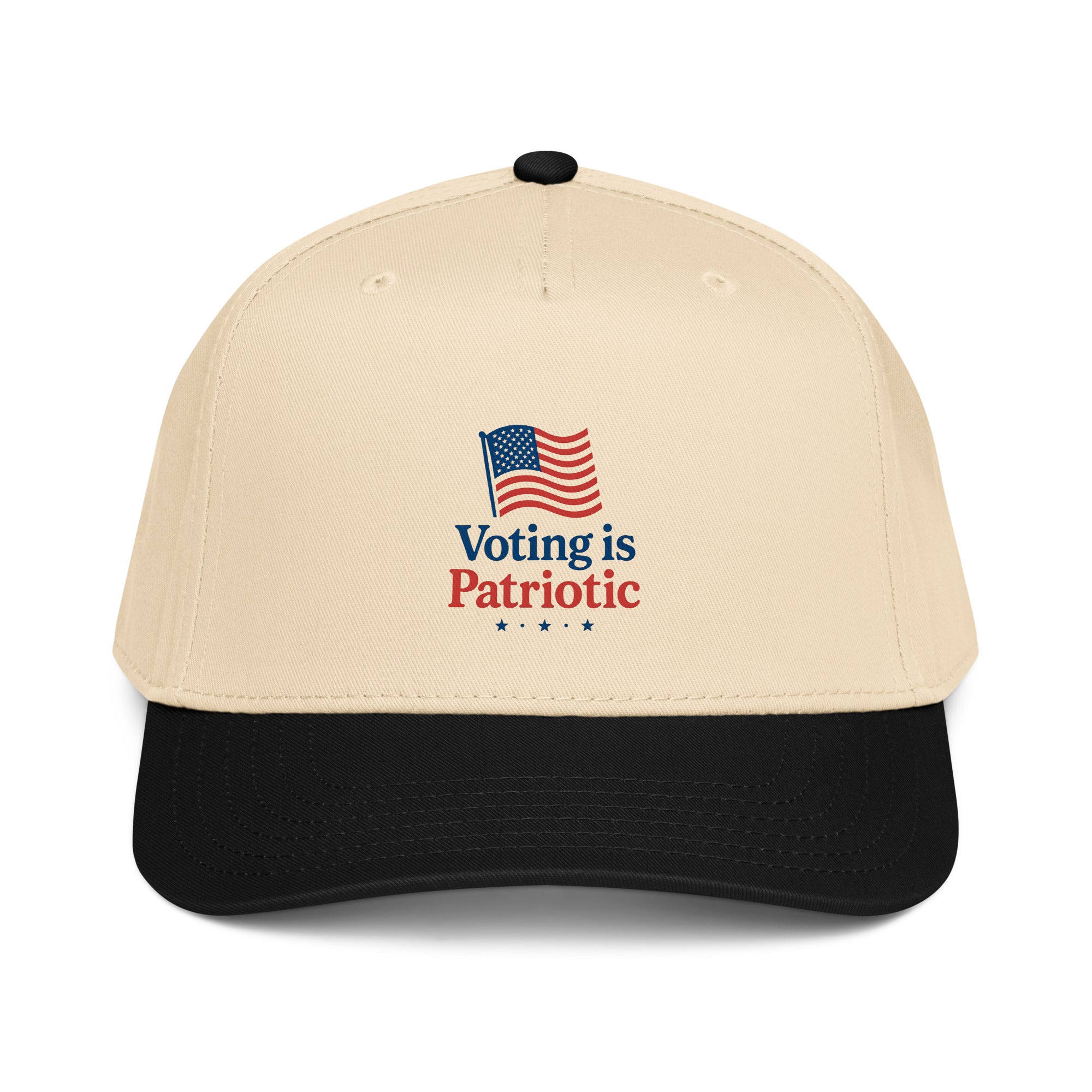 Voting is Patriotic5 panel cap political activism hat Democracy First Main image