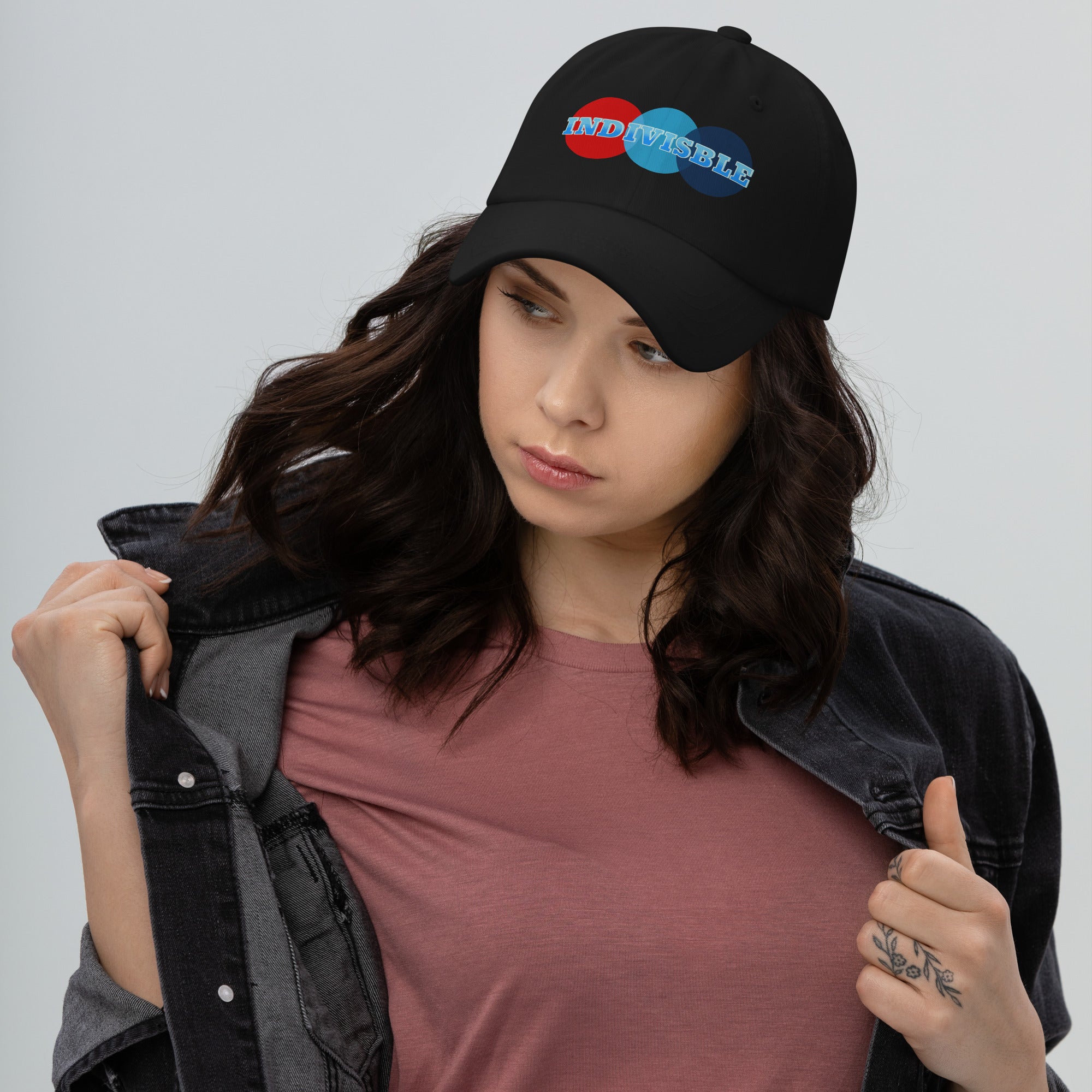 Indivisible Dad hat political activism hat Democracy First Main image