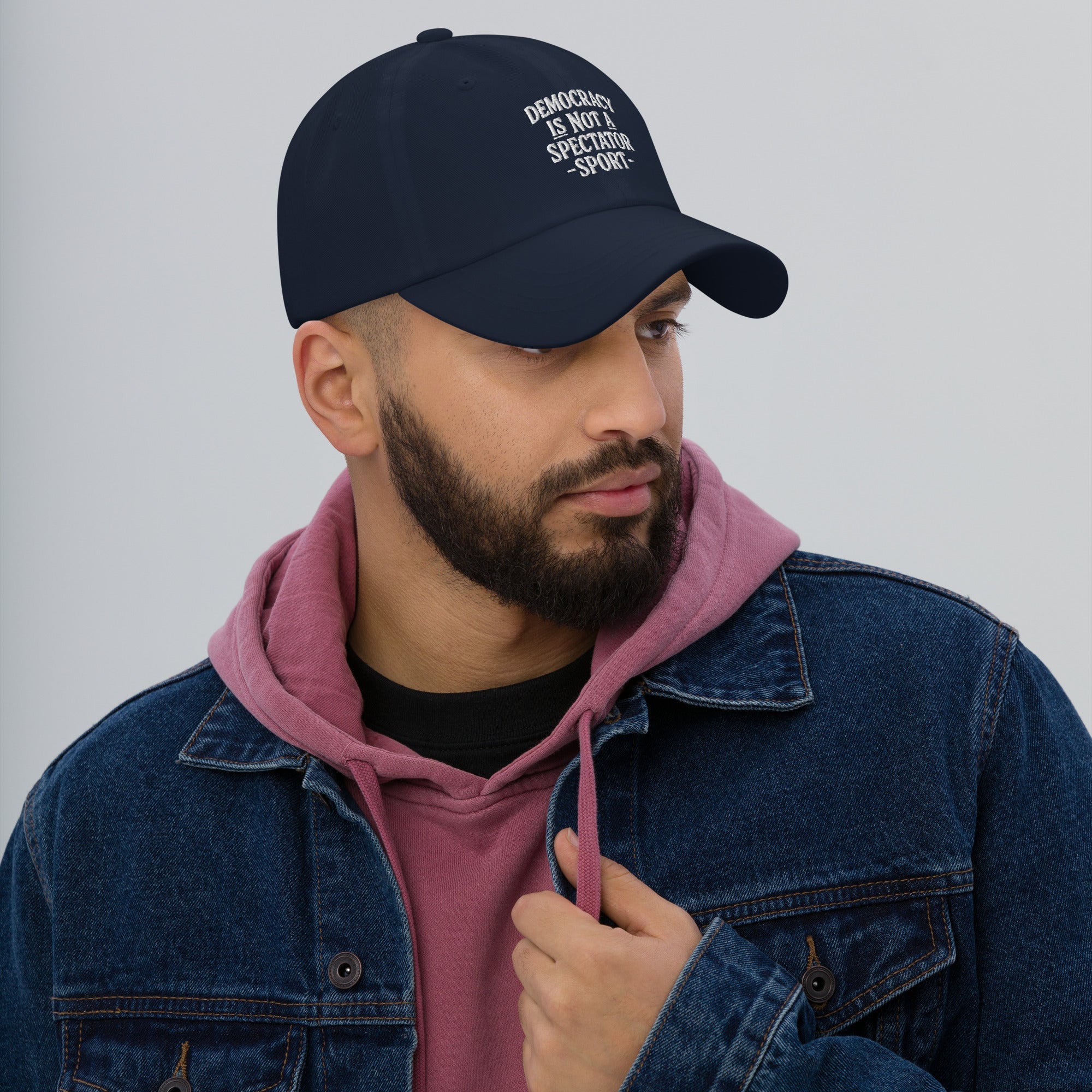 Democracy Is Not a Spectator Sport-Dad hat Secondary image