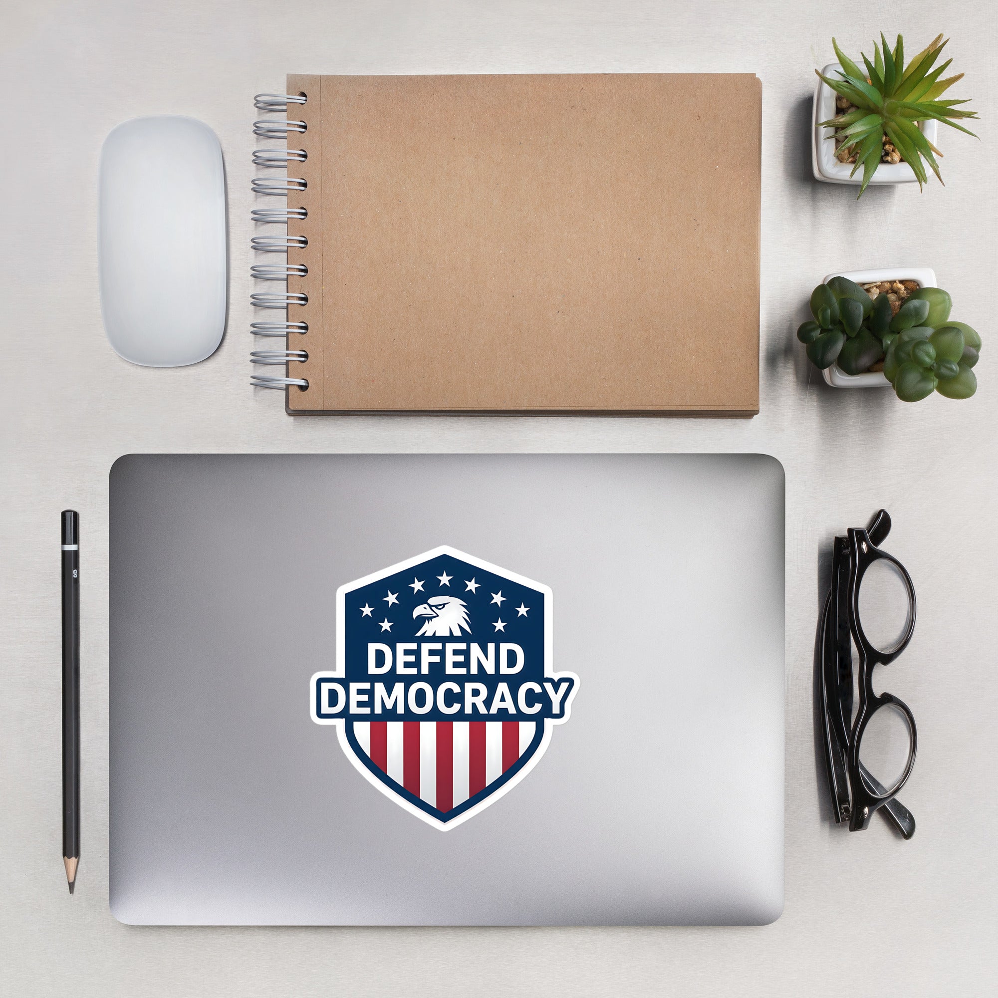 Defend Democracy Bubble free stickers political activism sticker Democracy First