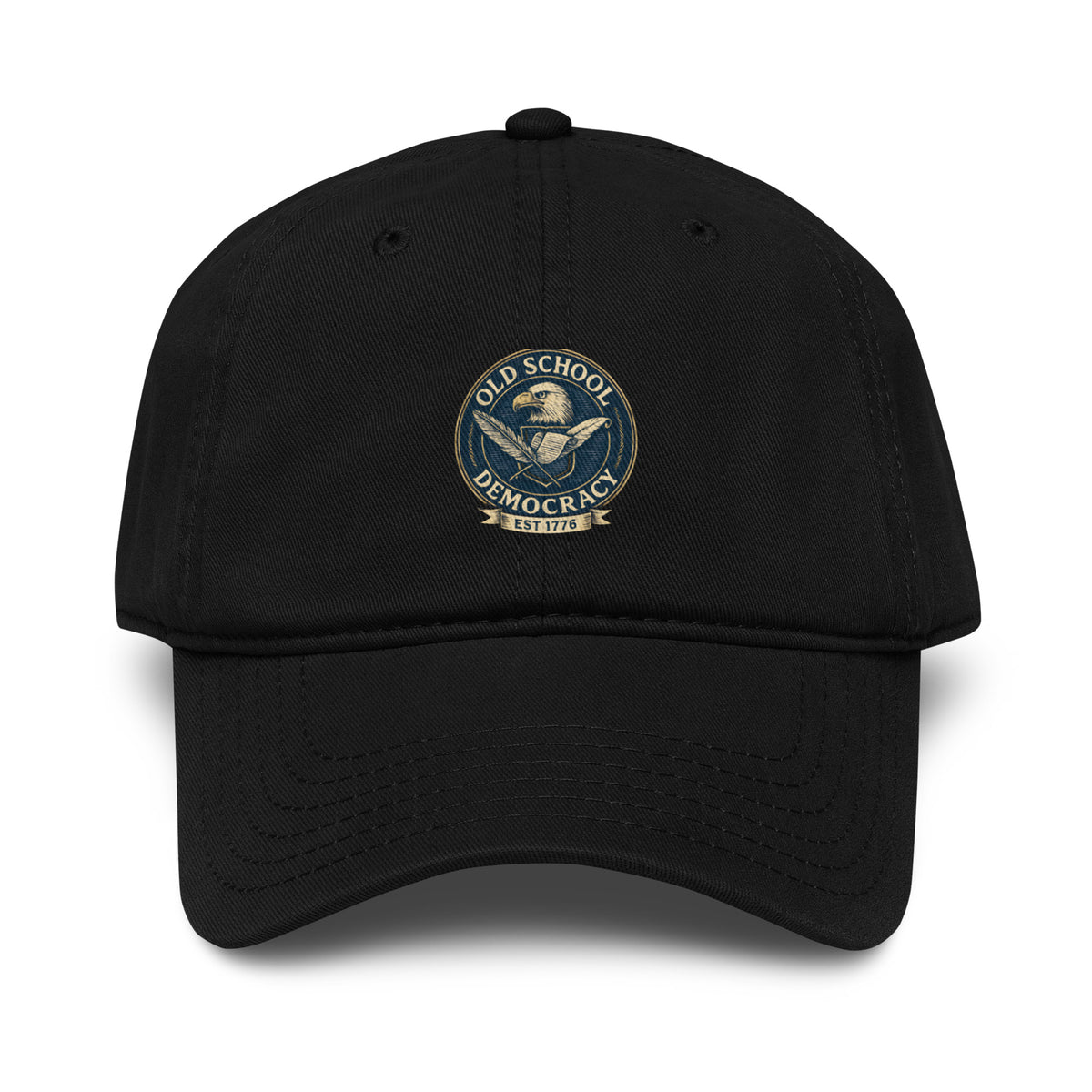 Old School Democracy Garment washed baseball cap political activism hat Democracy First