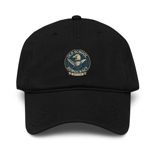 Old School Democracy Garment washed baseball cap political activism hat Democracy First