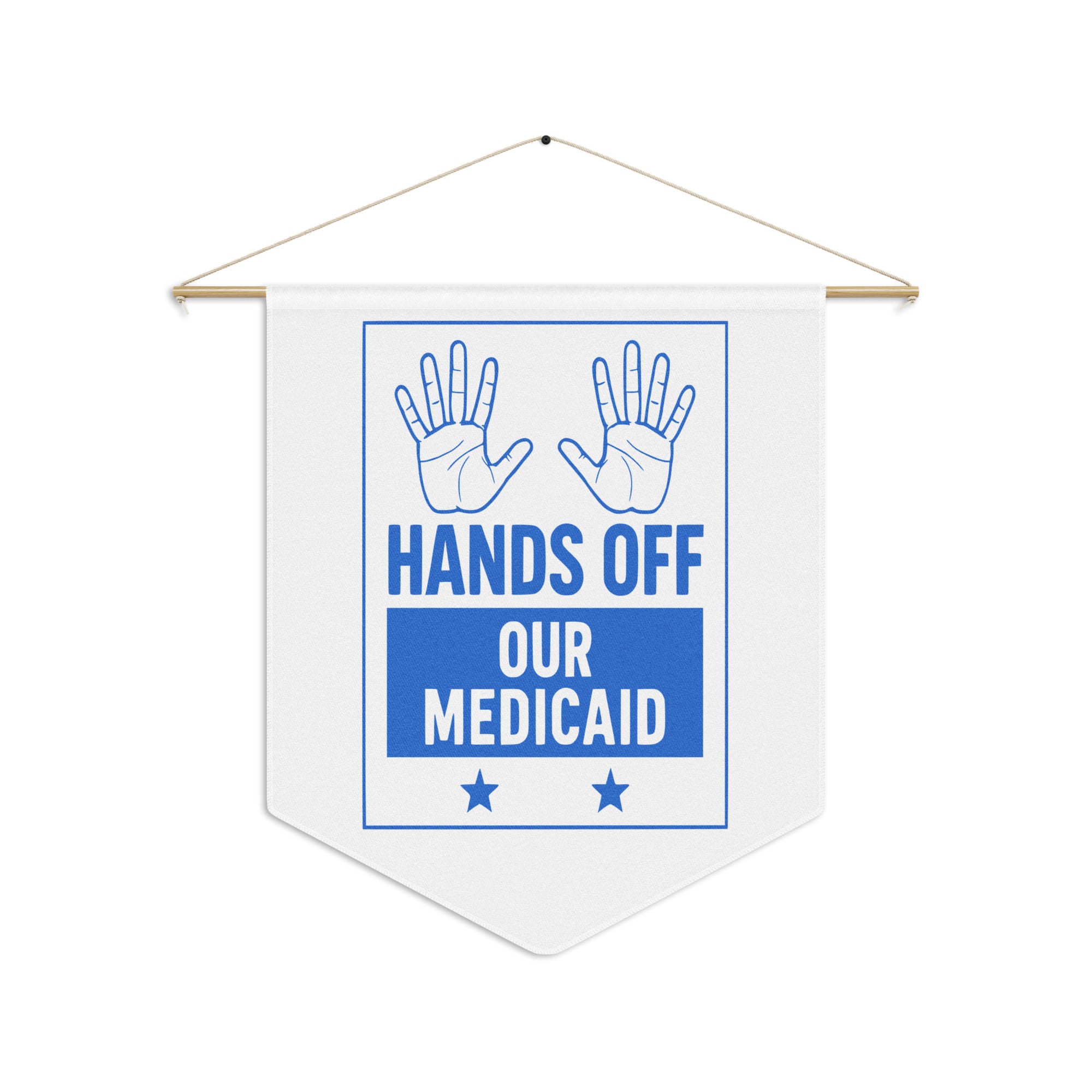 Hands Off _Pennant banner