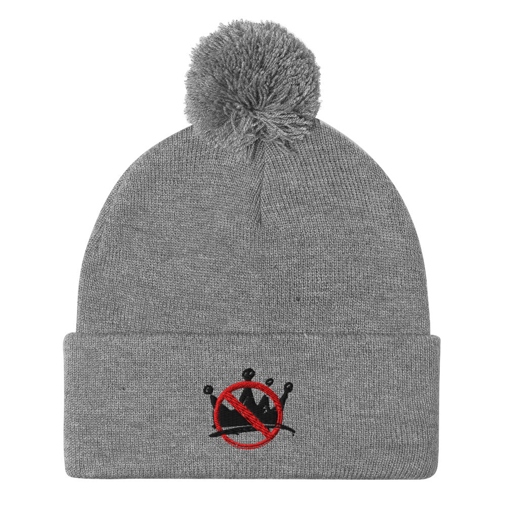No Kings Pom Pom Beanie Democracy First political apparel