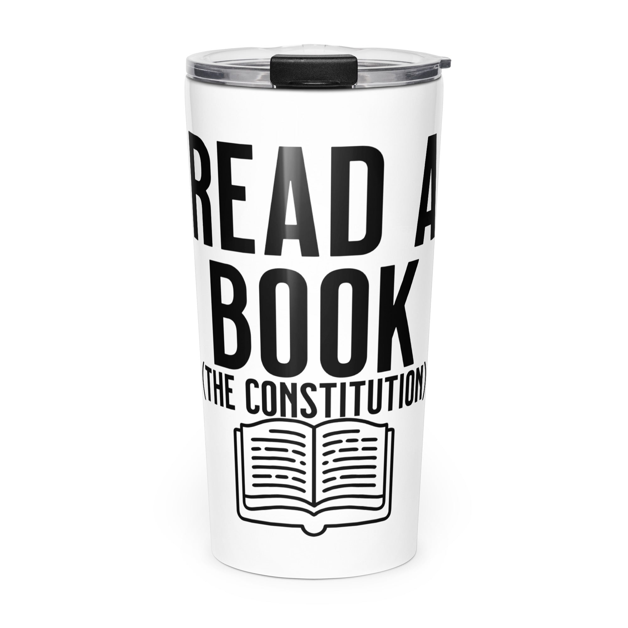 Read a Book Tapered stainless steel tumbler political activism drinkware Democracy First Main image