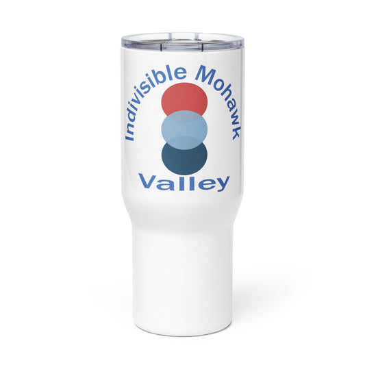 IMV Travel mug with a handle political activism mug Democracy First