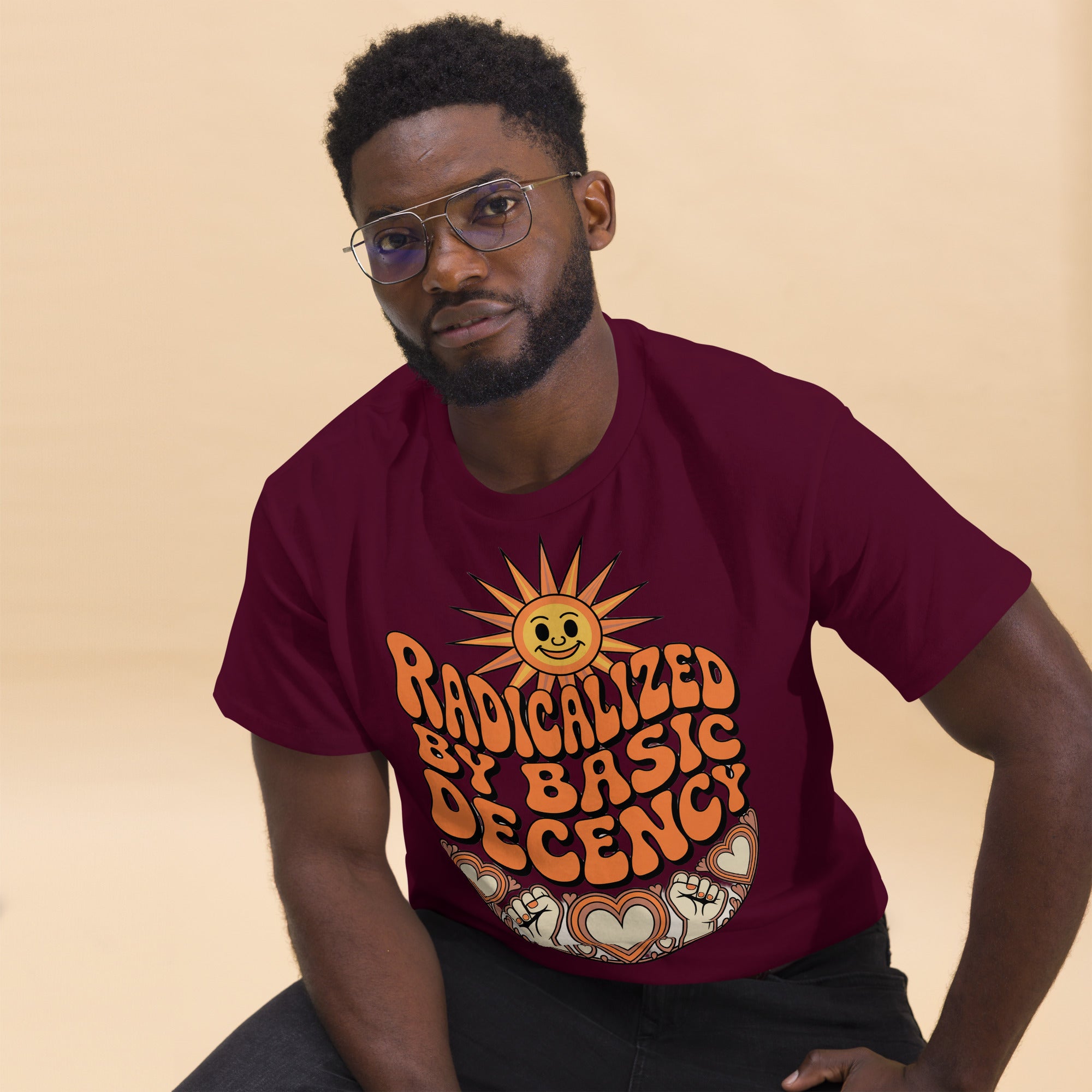 Radicalized By Basic Decency- Adult Unisex classic tee Secondary image