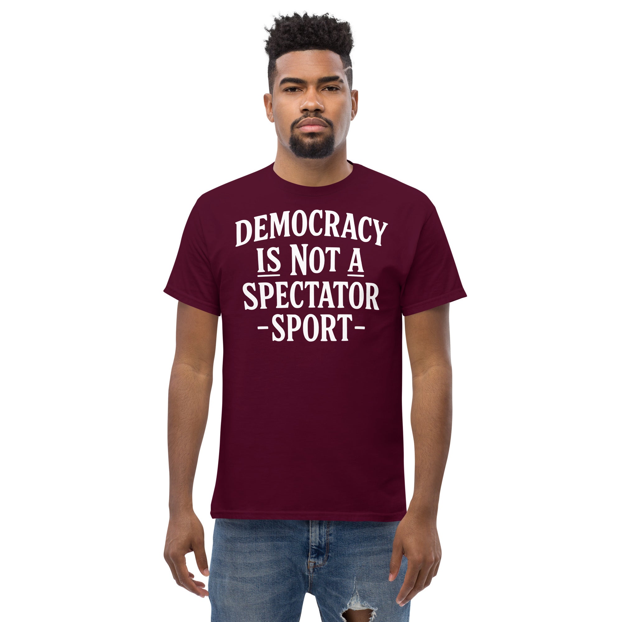 (White) Democracy Is Not a Spectator Sport-Unisex classic tee Secondary image