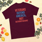 Veterans Defend Americans Not Authoritarians Unisex classic tee political activism t-shirt Democracy First