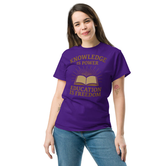 Knowledge is Power Unisex classic tee political activism t-shirt Democracy First