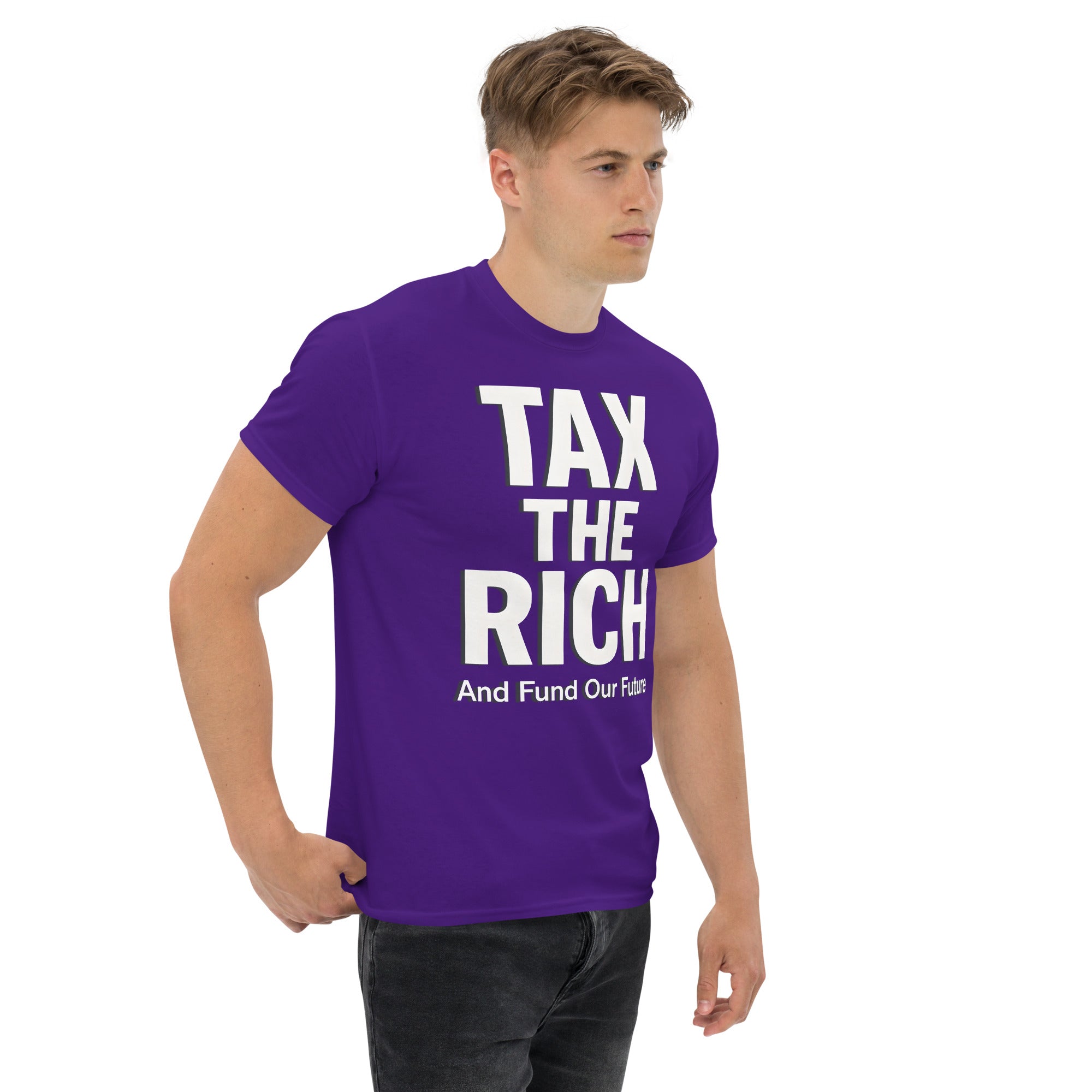Tax The Rich Unisex classic tee political activism t-shirt Democracy First Main image