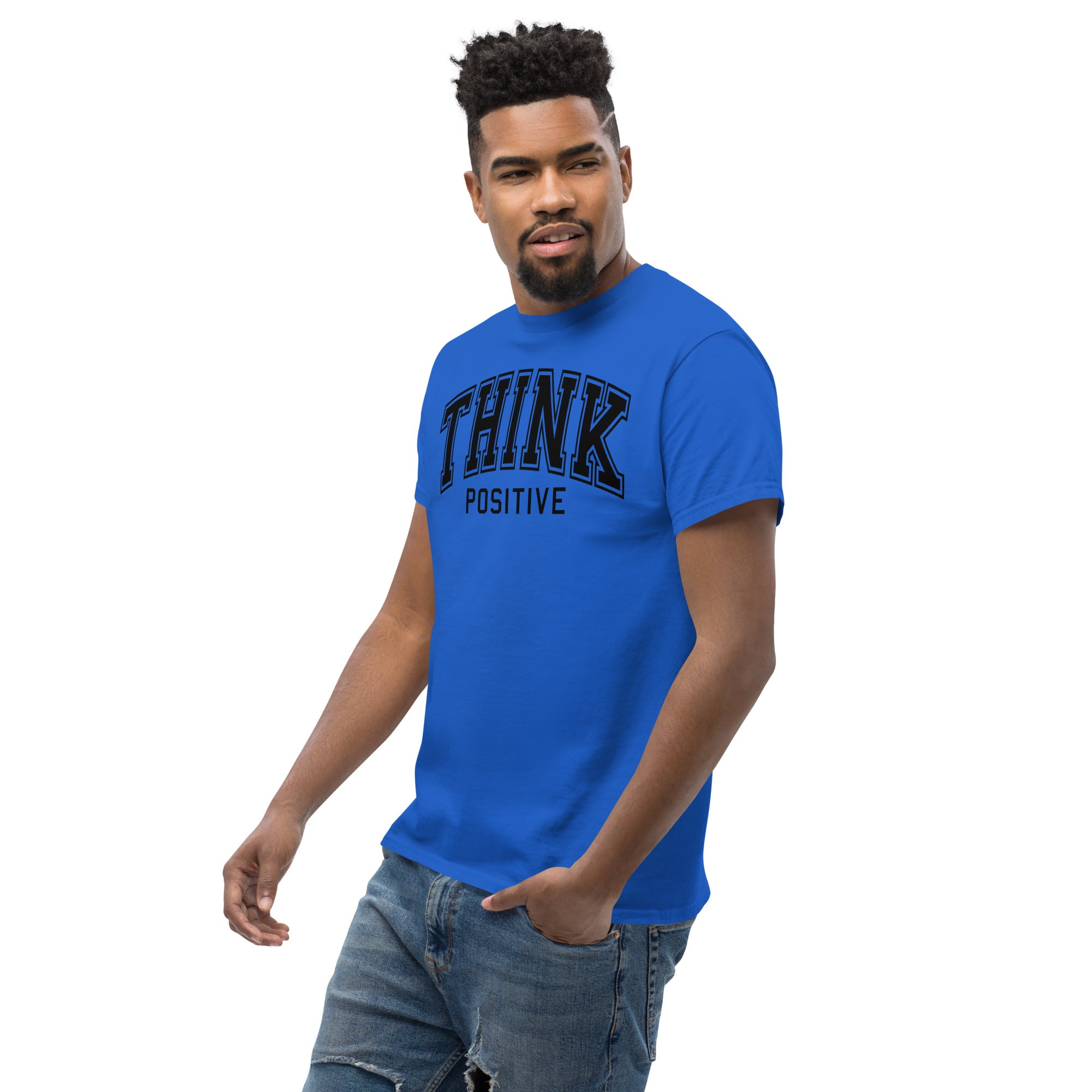 Think Positive (Black Text)- Adult Unisex classic tee Secondary image