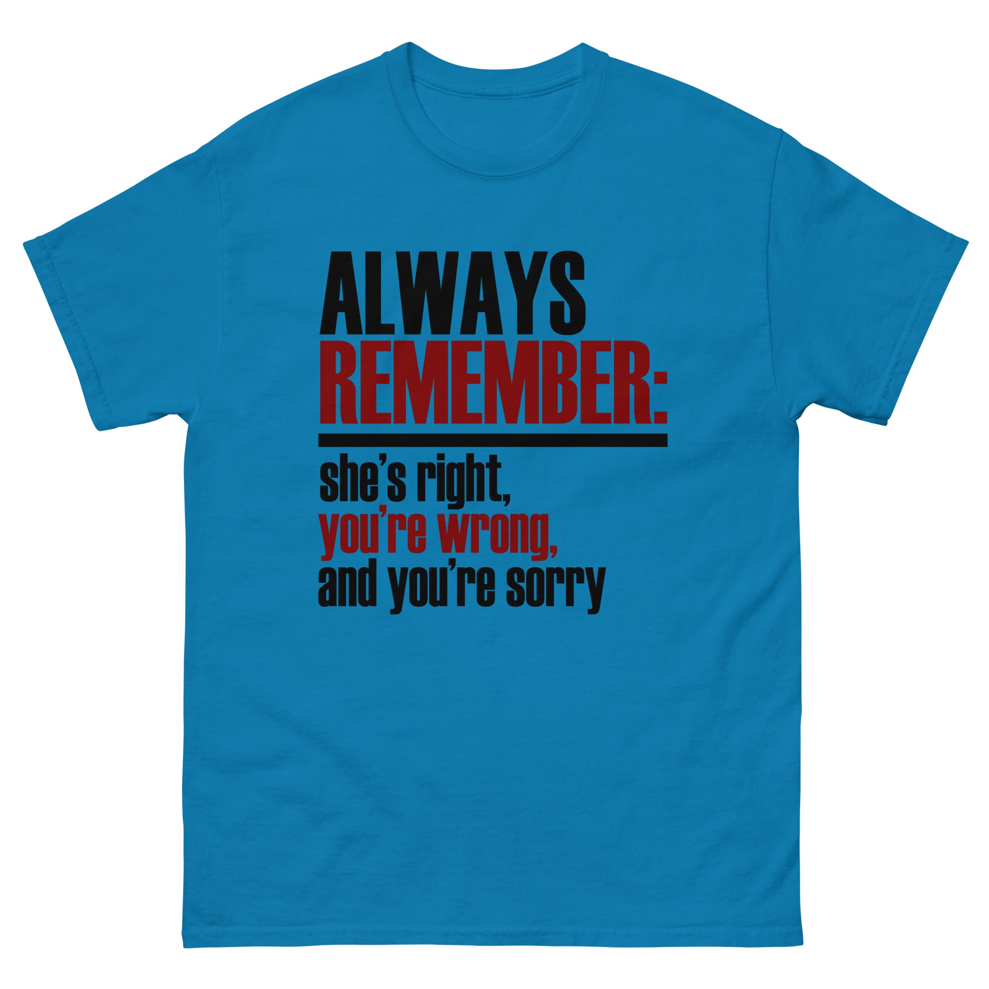 She's Right He's Wrong Unisex classic tee political activism t-shirt Democracy First Main image