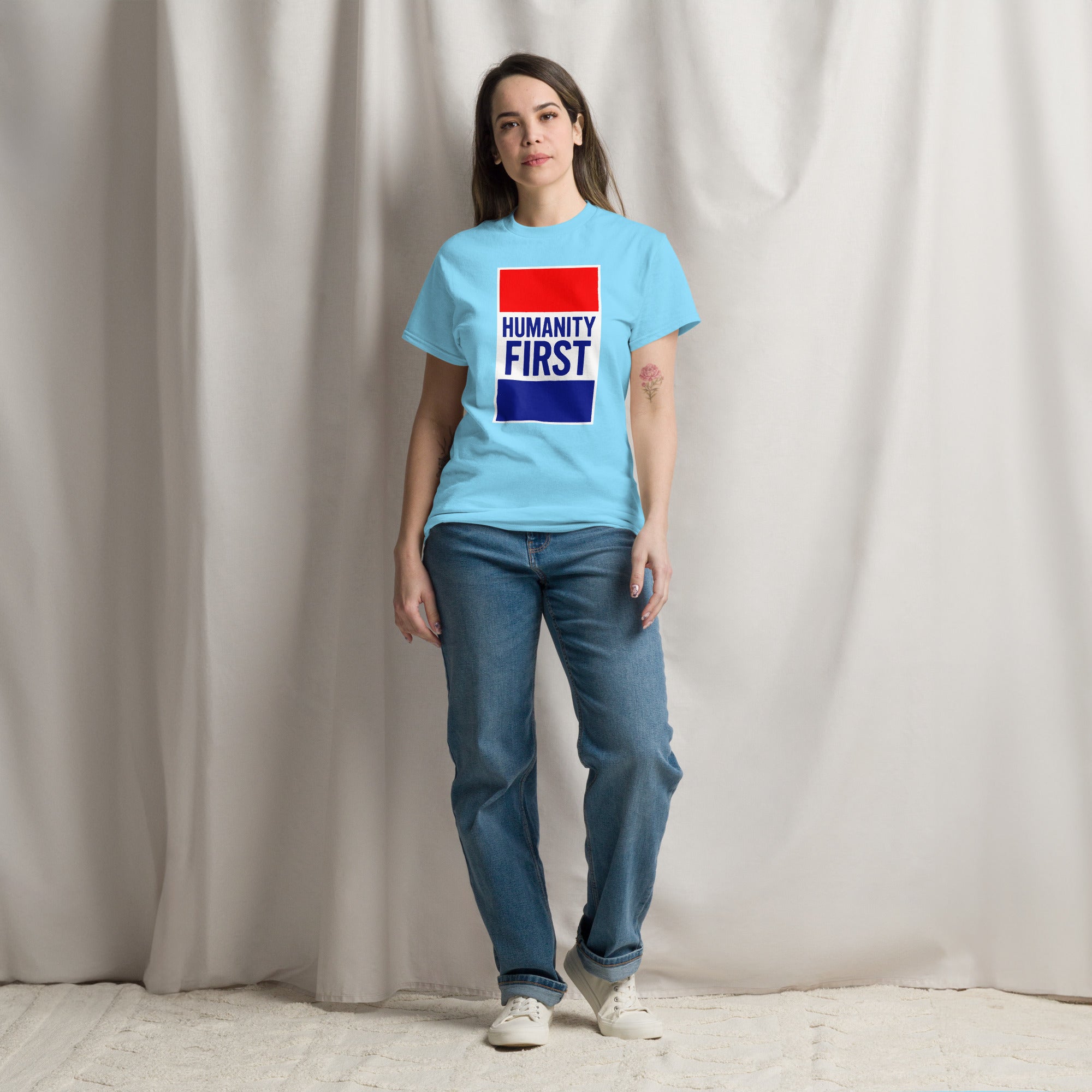 Humanity First Unisex classic tee political activism t-shirt Democracy First