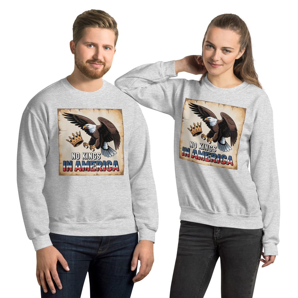 No Kings In America Unisex Sweatshirt political activism sweatshirt Democracy First
