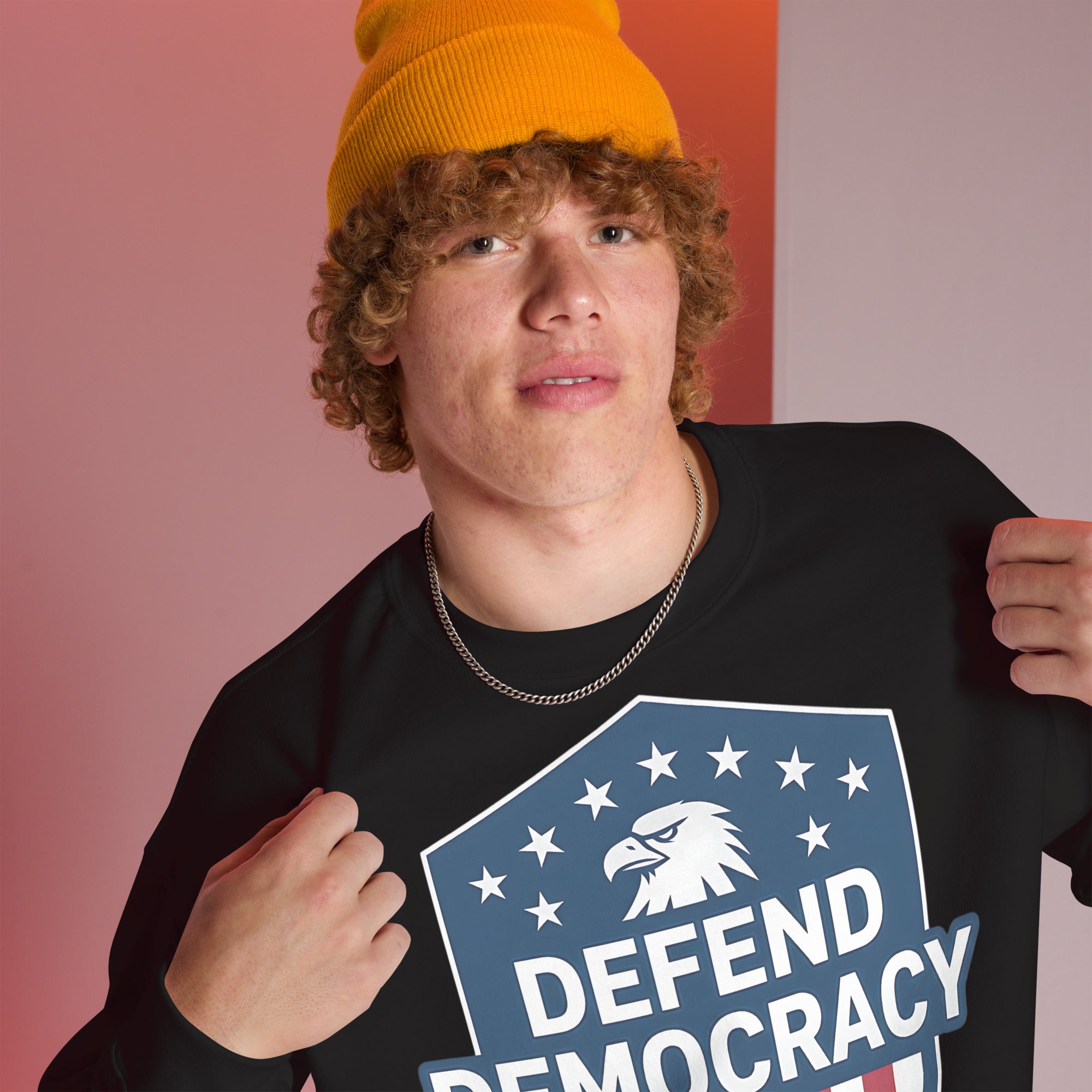 Defend Democracy Unisex Sweatshirt political activism sweatshirt Democracy First Main image