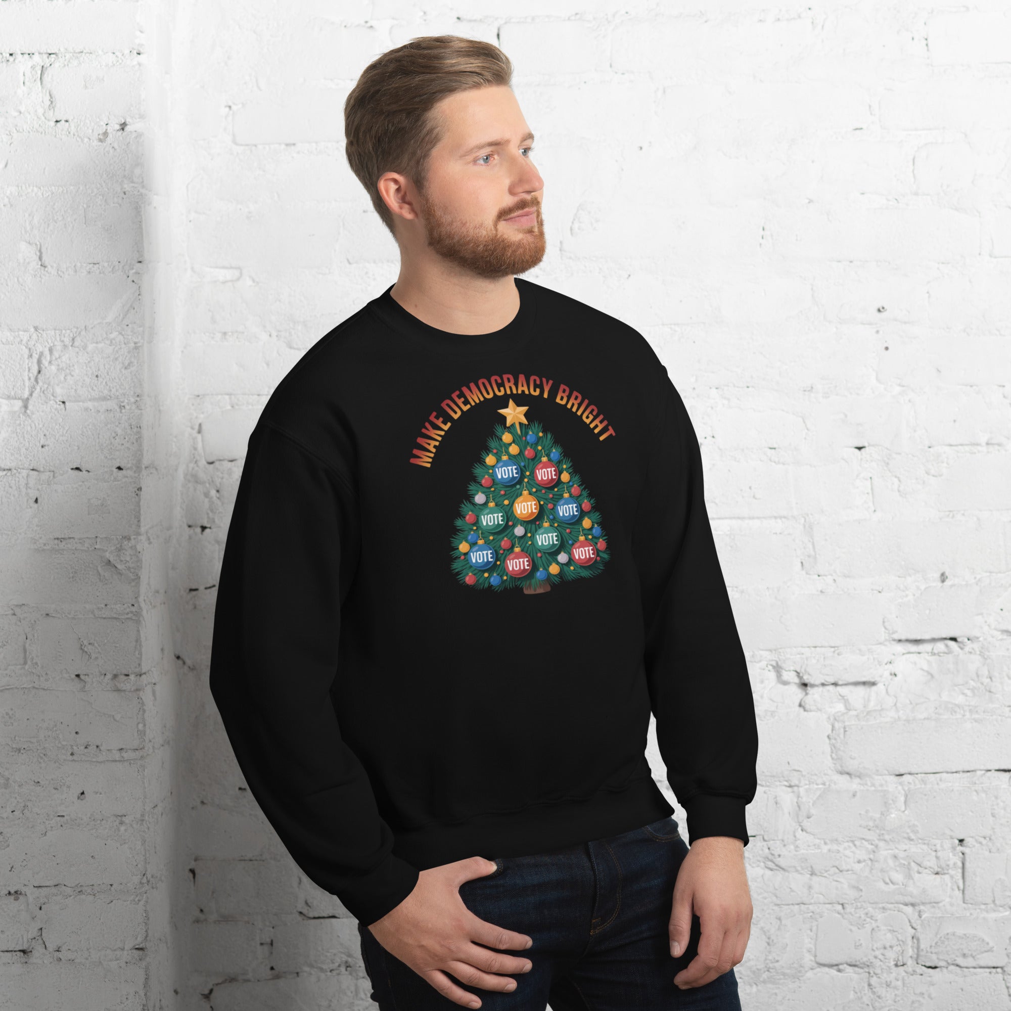 Make Democracy Bright-Unisex Sweatshirt Secondary image