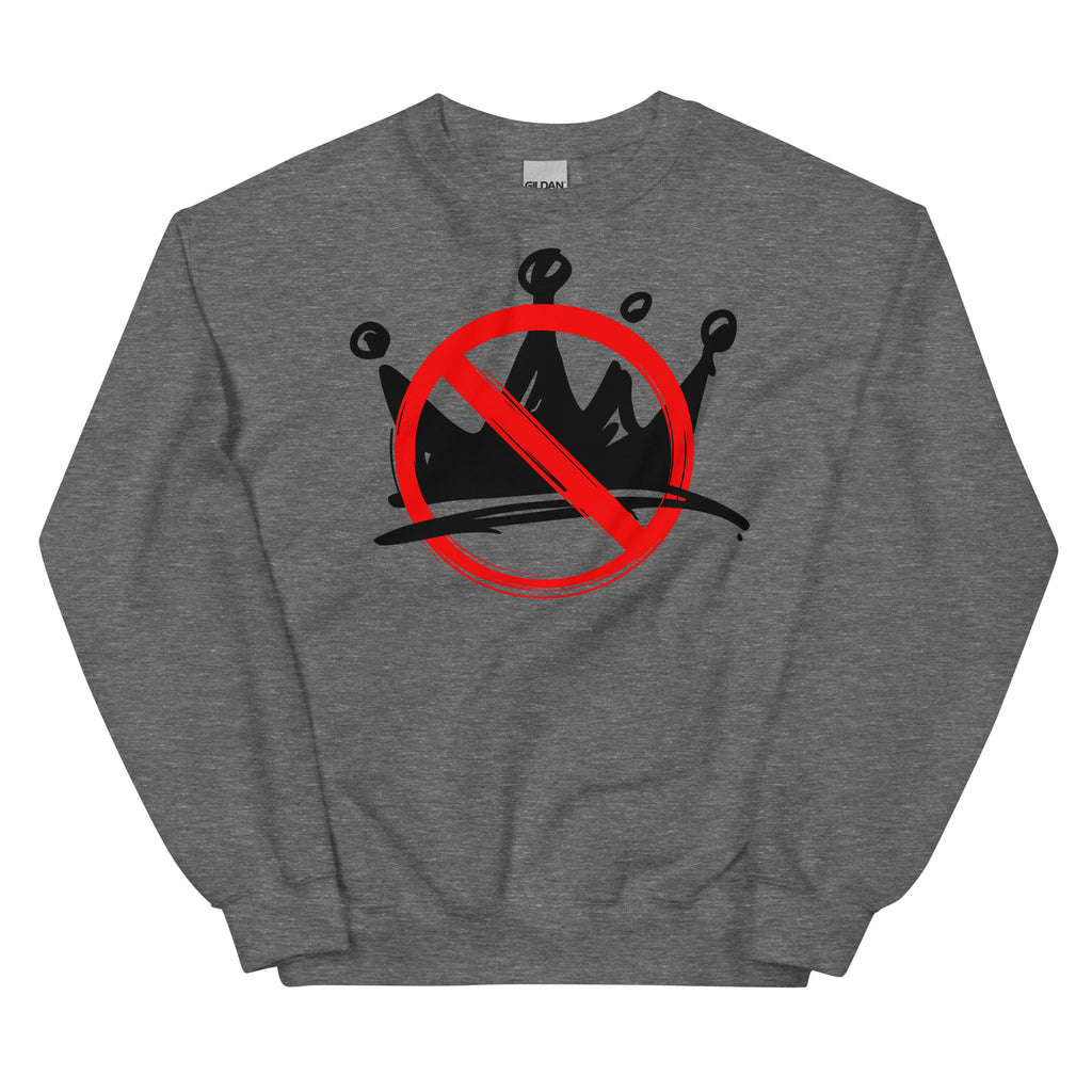 No Kings Logo Black Unisex Sweatshirt political activism sweatshirt Democracy First