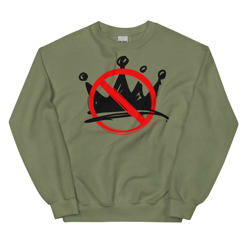 No Kings Logo Black Unisex Sweatshirt political activism sweatshirt Democracy First