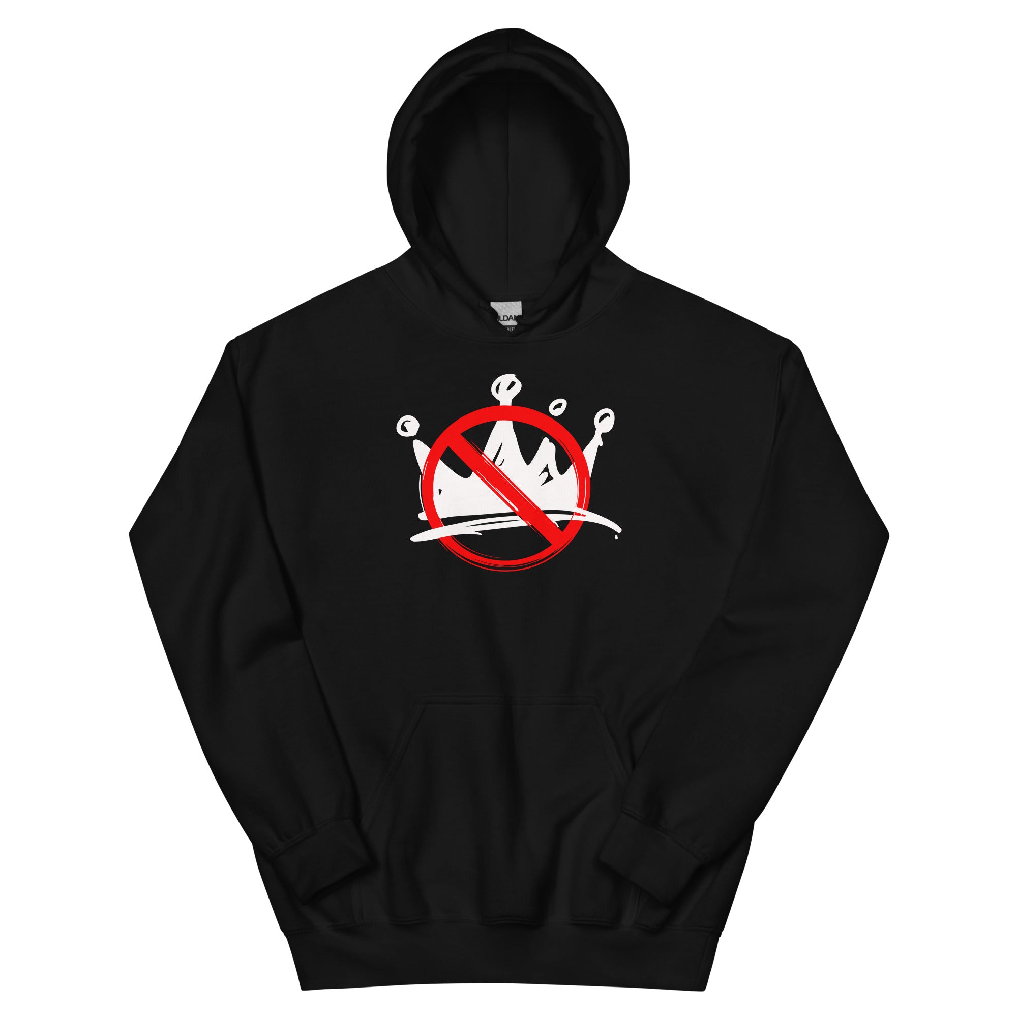 No King Logo White Unisex Hoodie political activism hoodie Democracy First