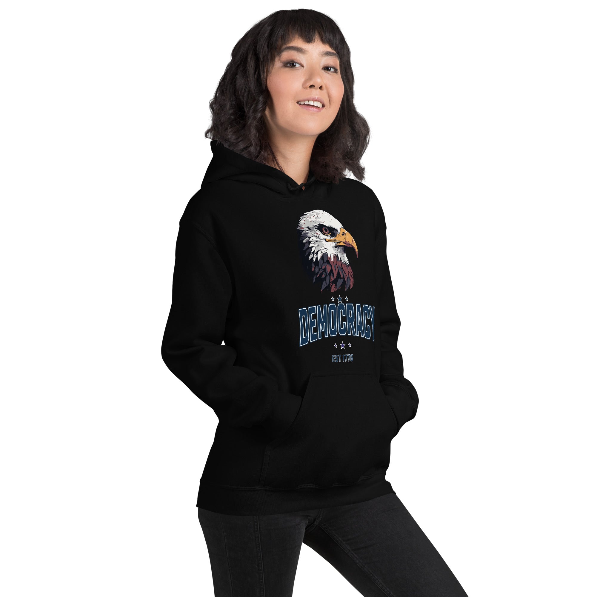 Democracy 1776-Adult Unisex Hoodie Secondary image