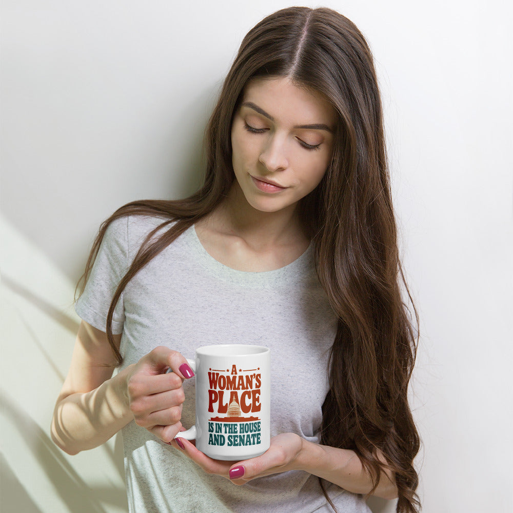 A Woman's Place-White glossy mug Secondary image