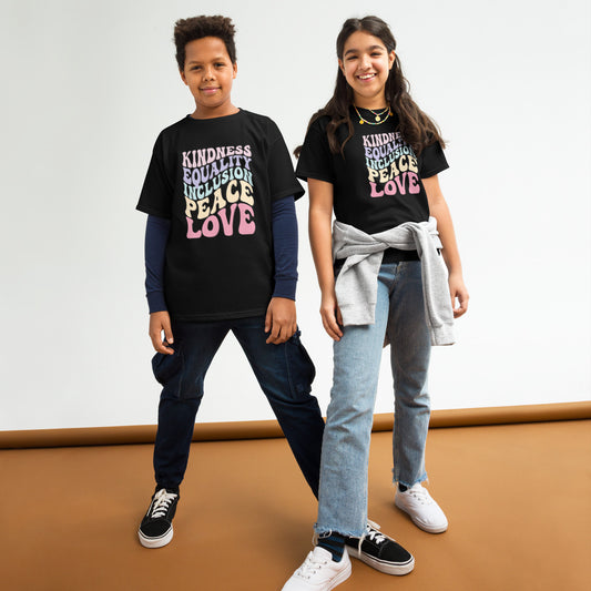 Kindness, Equality... Youth classic tee political activism t-shirt Democracy First
