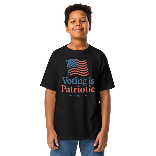 Voting Is Patriotic Youth classic tee political activism t-shirt Democracy First