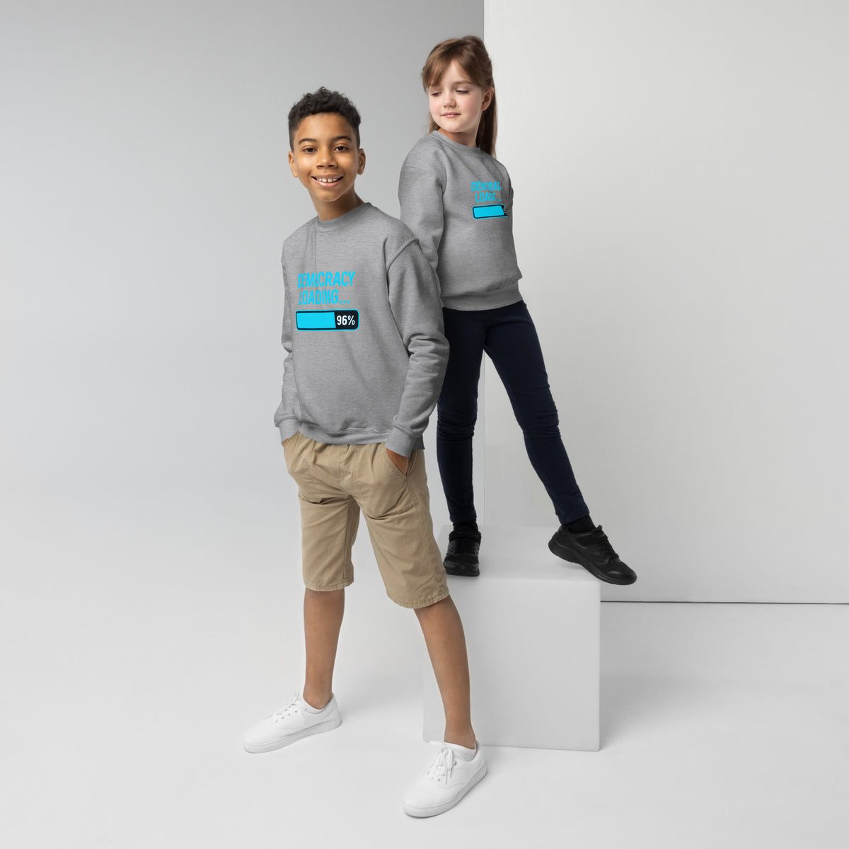 Democracy Loading Youth crewneck sweatshirt political activism sweatshirt Democracy First