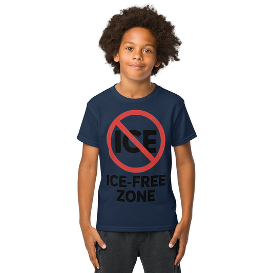 ICE FREE ZONE Kids/Youth t shirt Democracy First political apparel